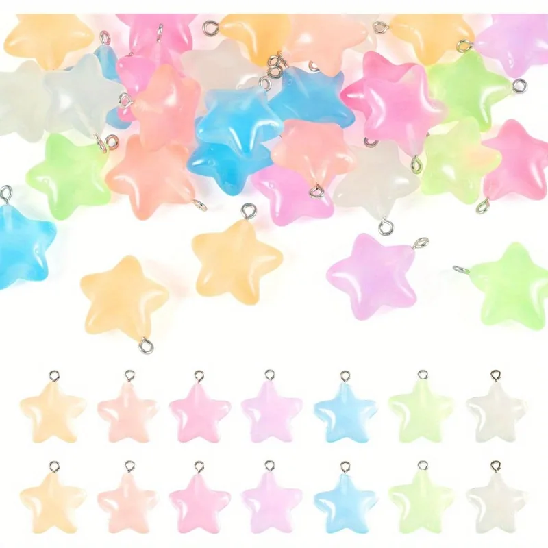 Resin Art Bracelet - 6/24/40 Uds. Colgante de estrella de