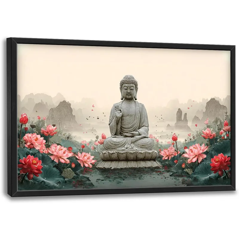 Resin Art Studio - Gran estatua de Buda, mosaico 5D,