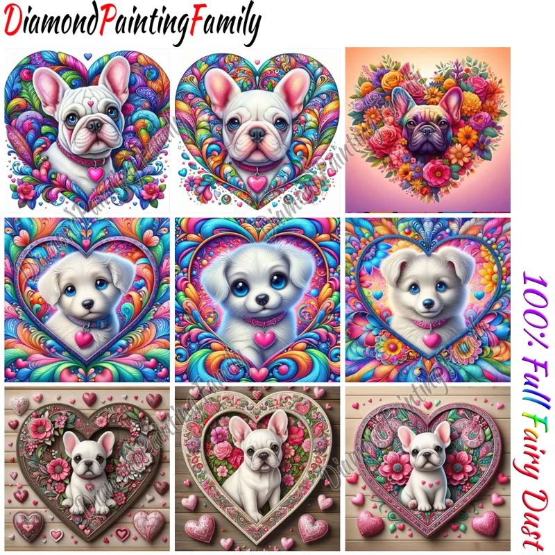 Resin Art Heart - Pintura de diamante familiar, polvo de