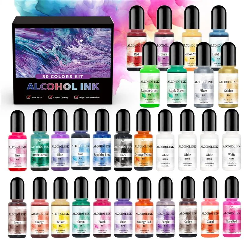 Resin Art Alcohol Ink - 1 Juego de pigmento de resina