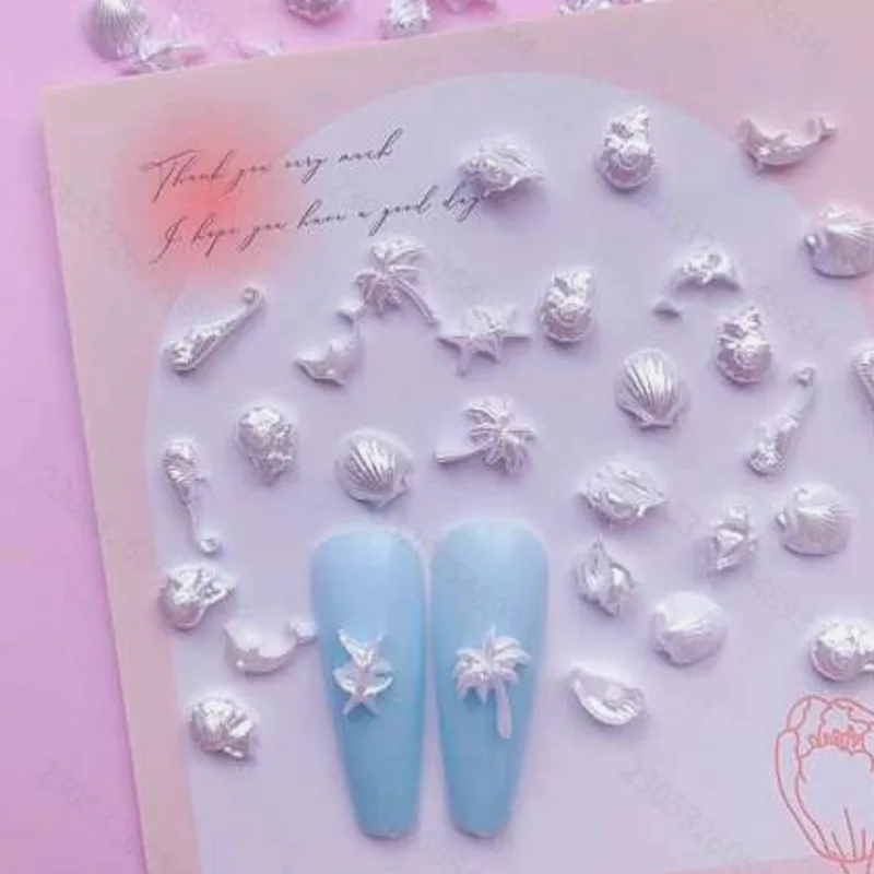 Resin Art Beach Theme - 30 Piezas de Accesorios para Uñas