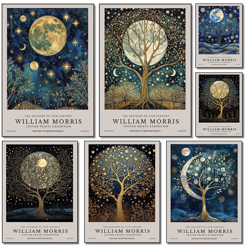 Resin Art Studio - Póster Retro de William Morris con