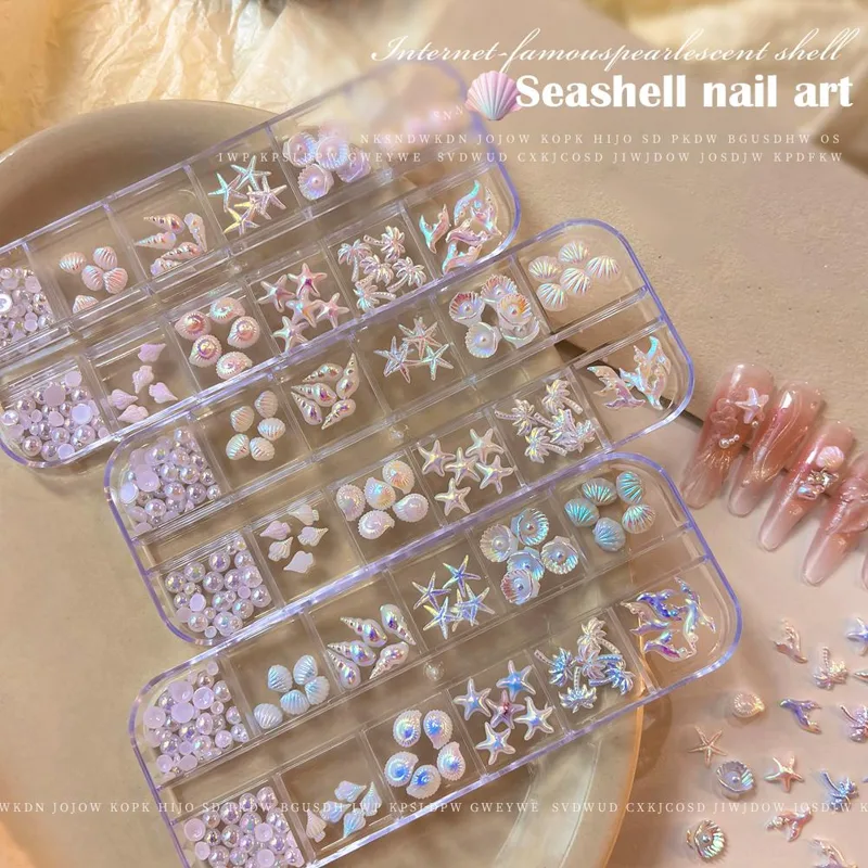 Resin Art Beach Theme - 12 Rejillas/Caja de Decoraciones 3D para