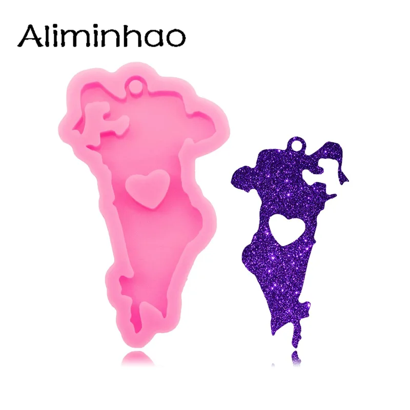 Resin Art A Keychain - DY1435-moldes de llavero de resina de