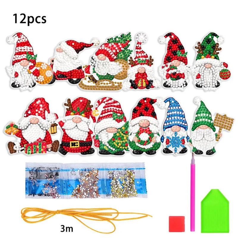 Resin Art A Keychain - Colgante de pintura artística de Navidad,