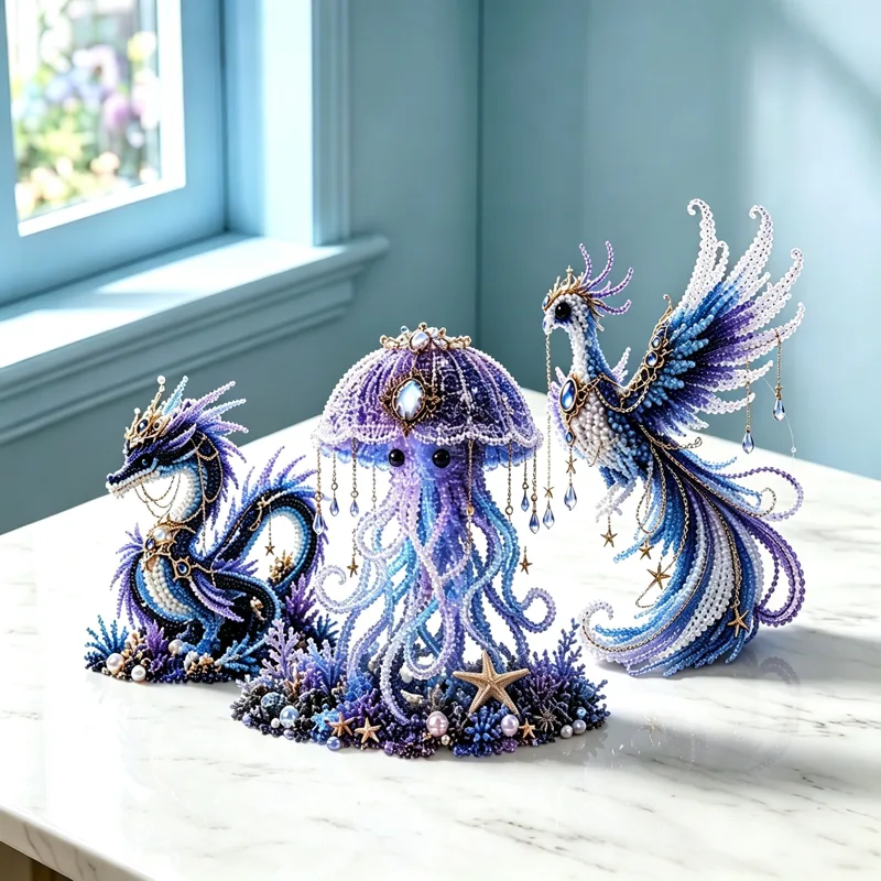 Resin Art A Keychain - Kit de Cuentas 3D DIY, Mini