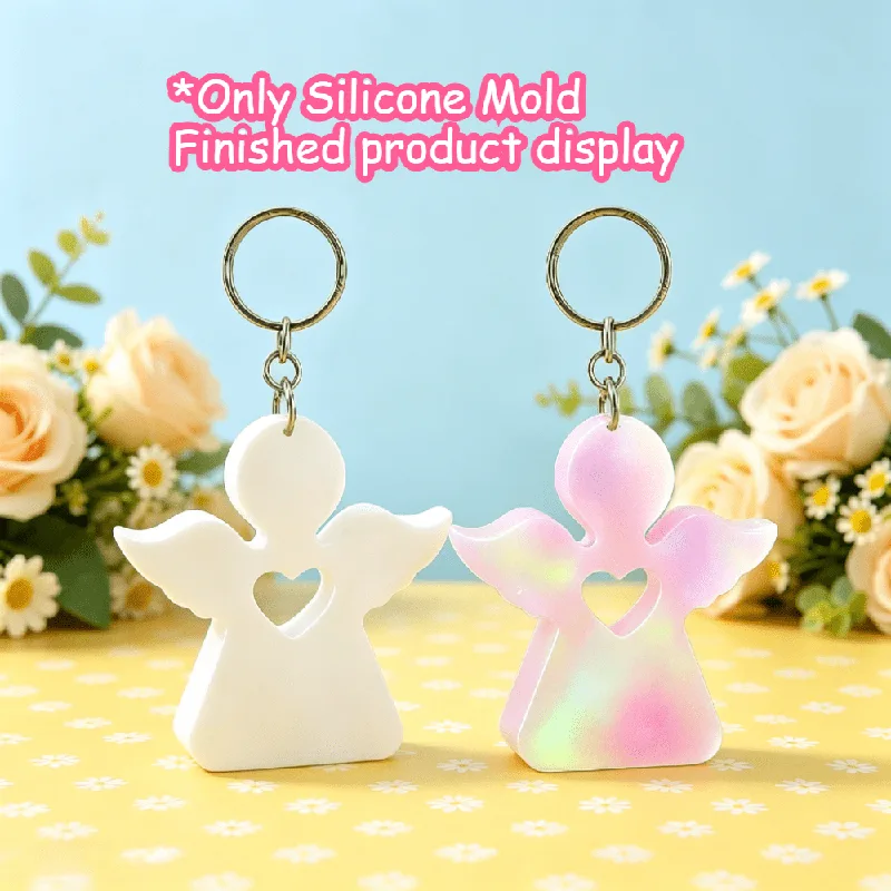 Resin Art Heart - Molde de silicona hueco de ángel