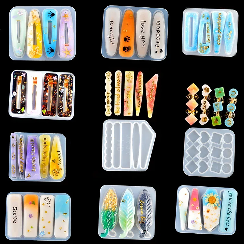 Resin Art Stone - Clip de pelo de resina epoxi