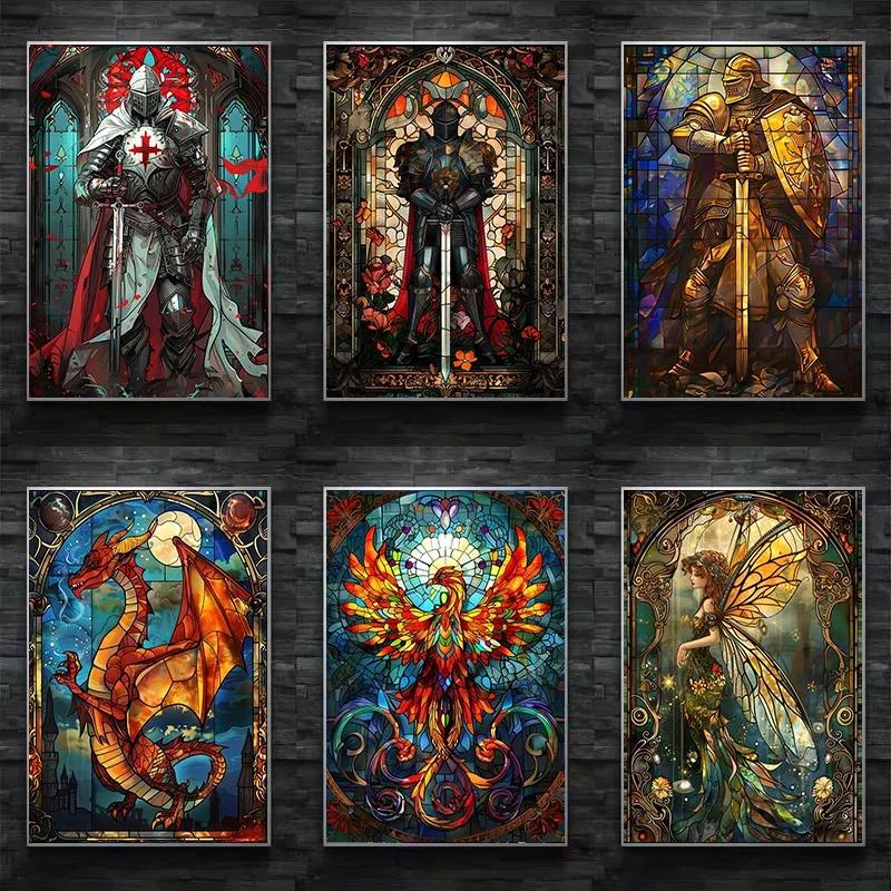 Resin Art And Deco - Póster de Vidrio Estampado de Fantasía,