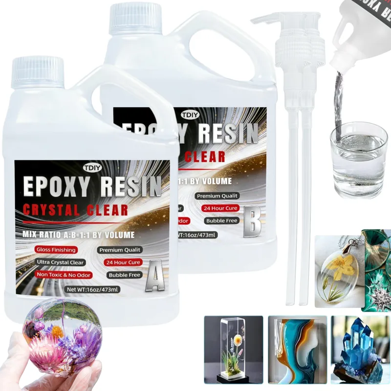 Resin Art And Jewelry - Kit de Resina Epoxi Transparente 1:1,