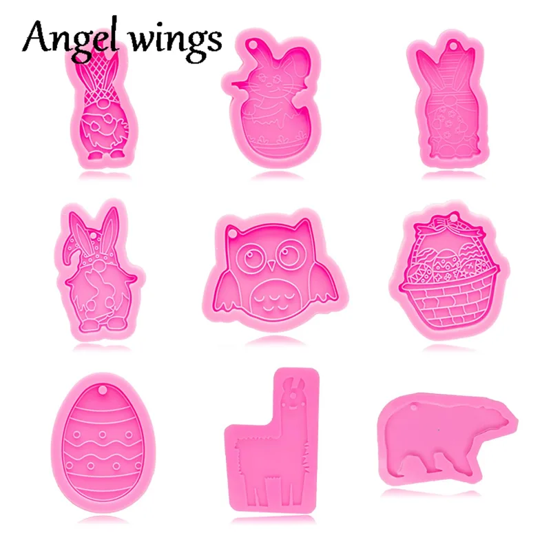 Resin Art A Keychain - DY0943 moldes de silicona de conejito