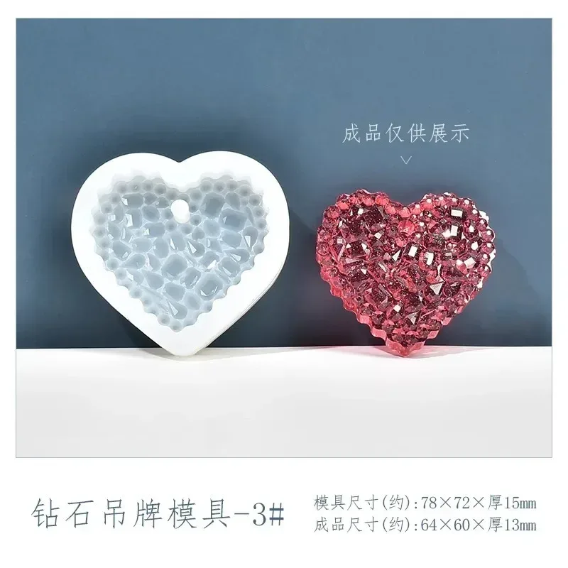 Resin Art Heart - Molde de resina epoxi de cristal