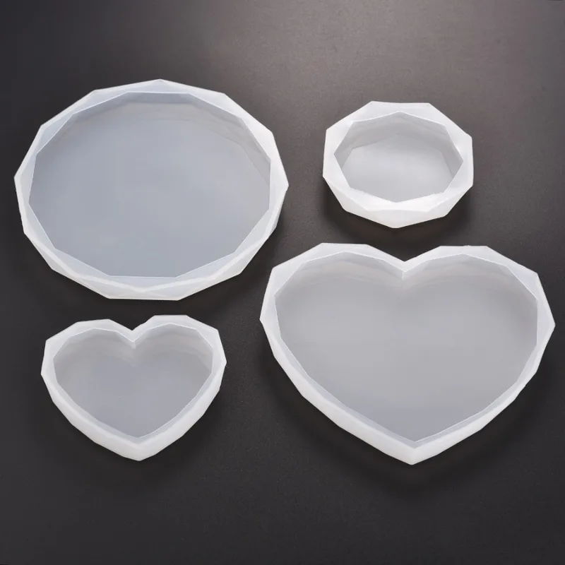 Resin Art Heart - Molde de silicona para posavasos de