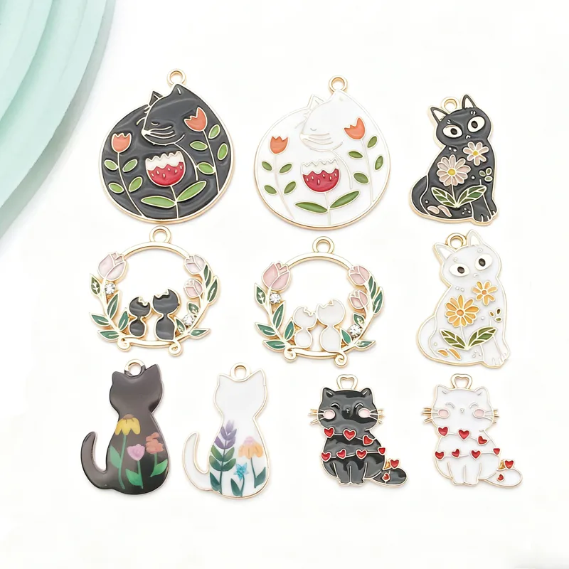 Resin Art Bracelet - Juego de dijes de gato populares