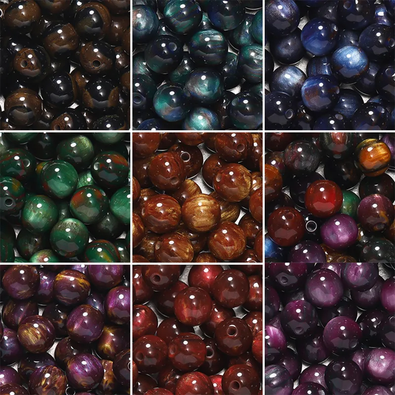 Resin Art Bracelet - 20-50 unids/lote de cuentas redondas de