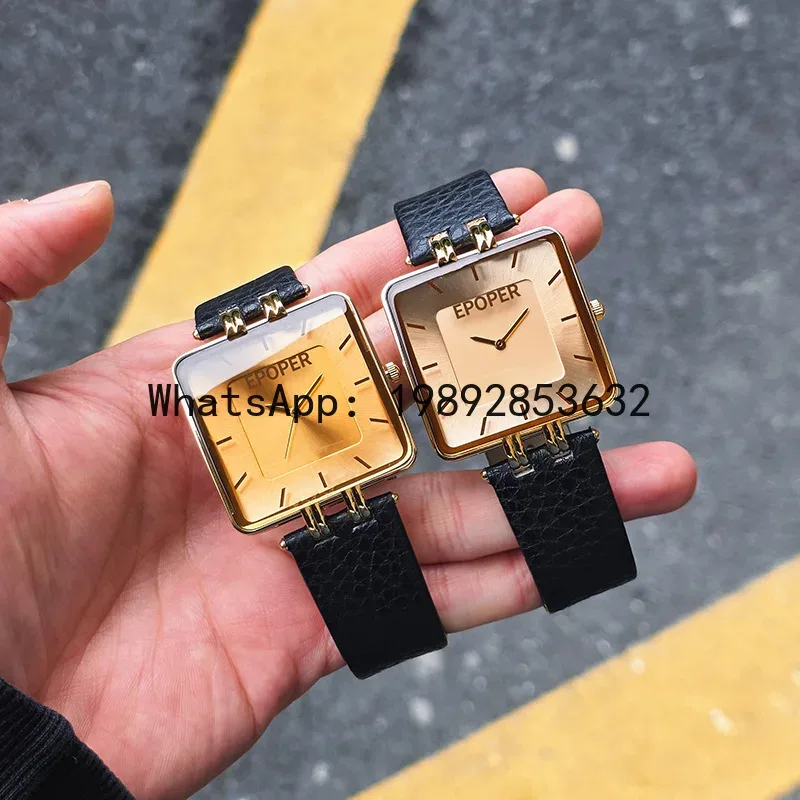 Resin Art Watch - Reloj de Cuarzo Cuadrado X-14 de