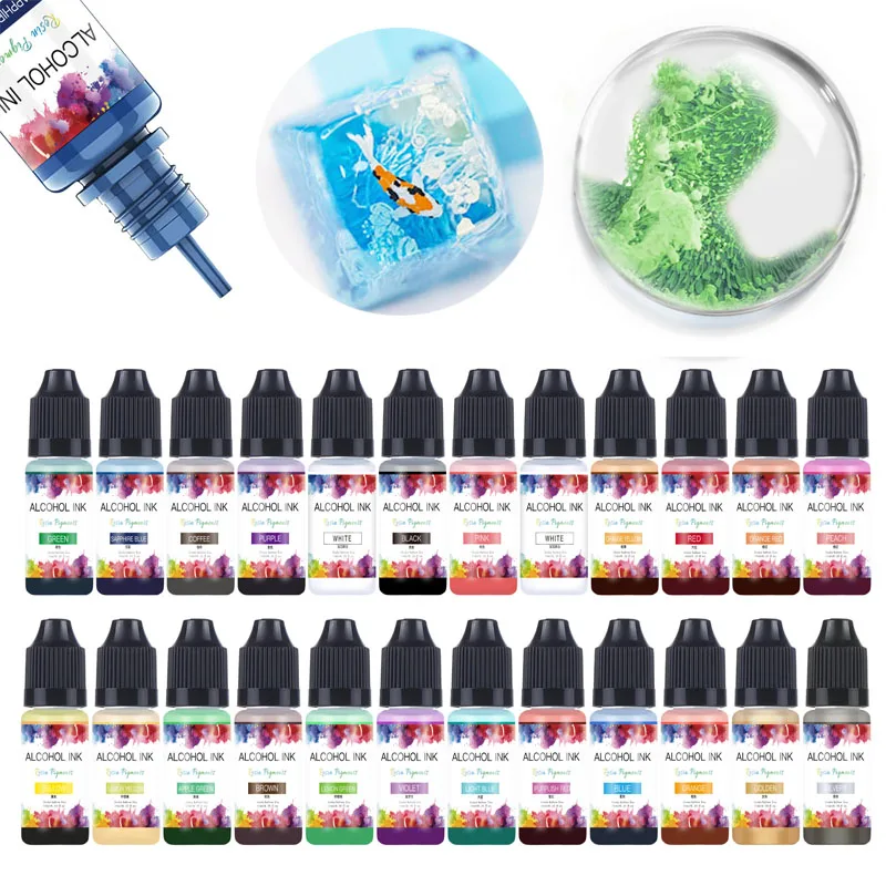 Resin Art Alcohol Ink - Tinta artística de 10ml, pigmento de