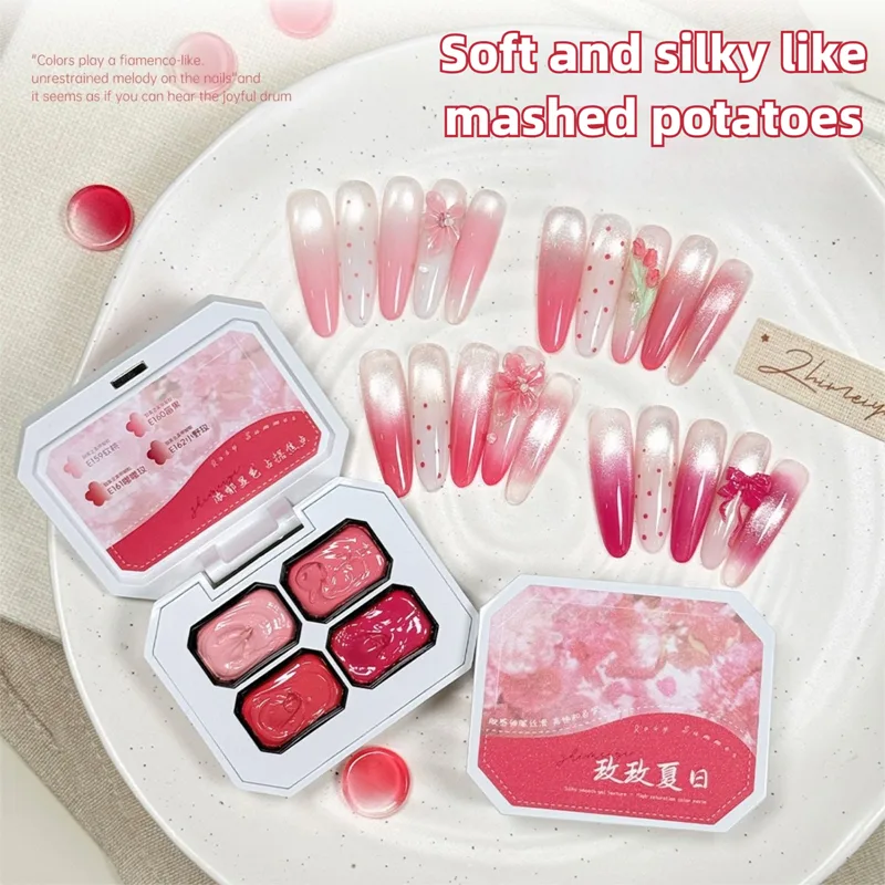Resin Color Paste - Nuevo Gel de Uñas Rosa Pudín