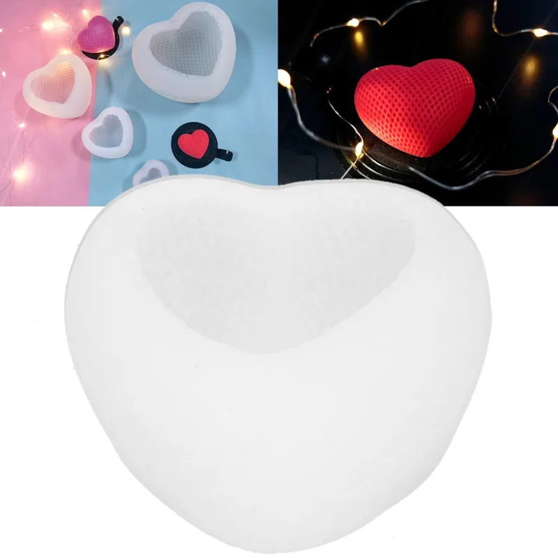 Resin Art Heart - Molde de silicona reutilizable para resina,