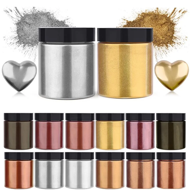 Resin Color Paste - 50g brillo metálico oro plata Color
