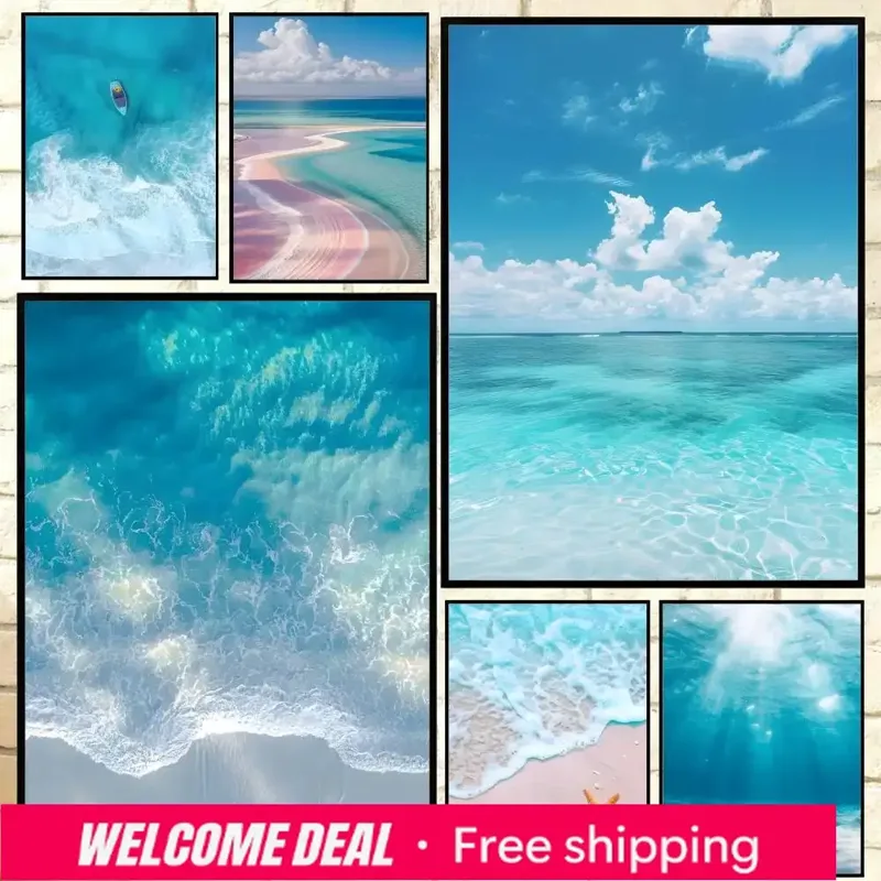 Resin Art Beach Theme - Póster Clásico 2026 con Tema de