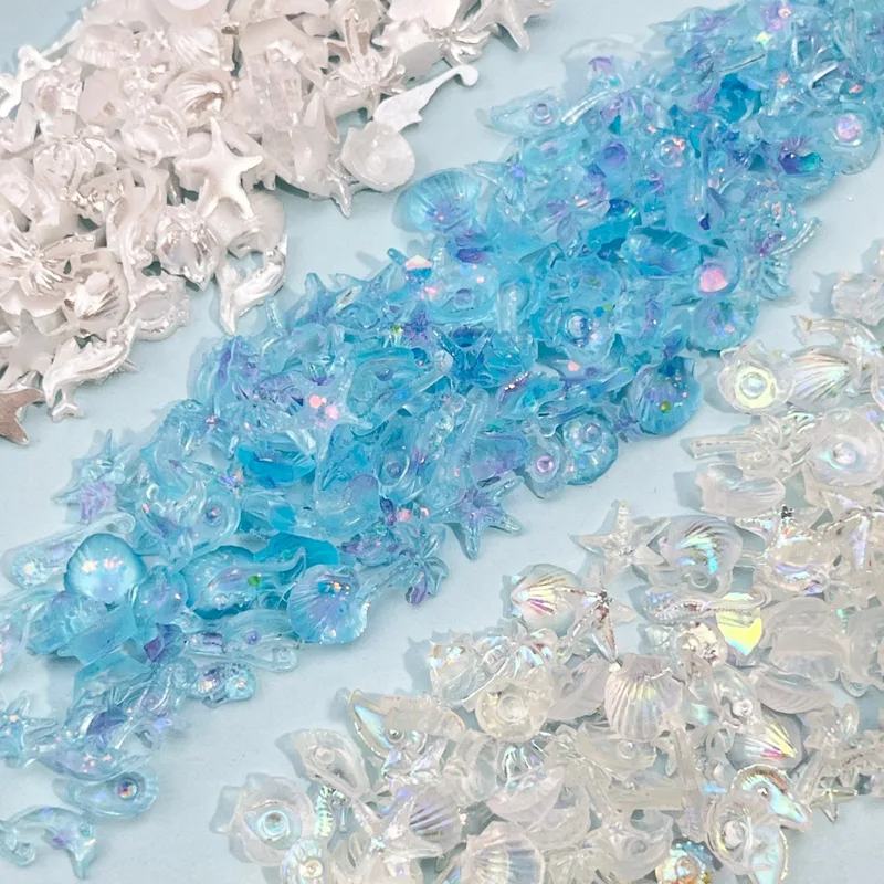 Resin Art A Keychain - 50PCS Llaveros de Resina Serie Mar