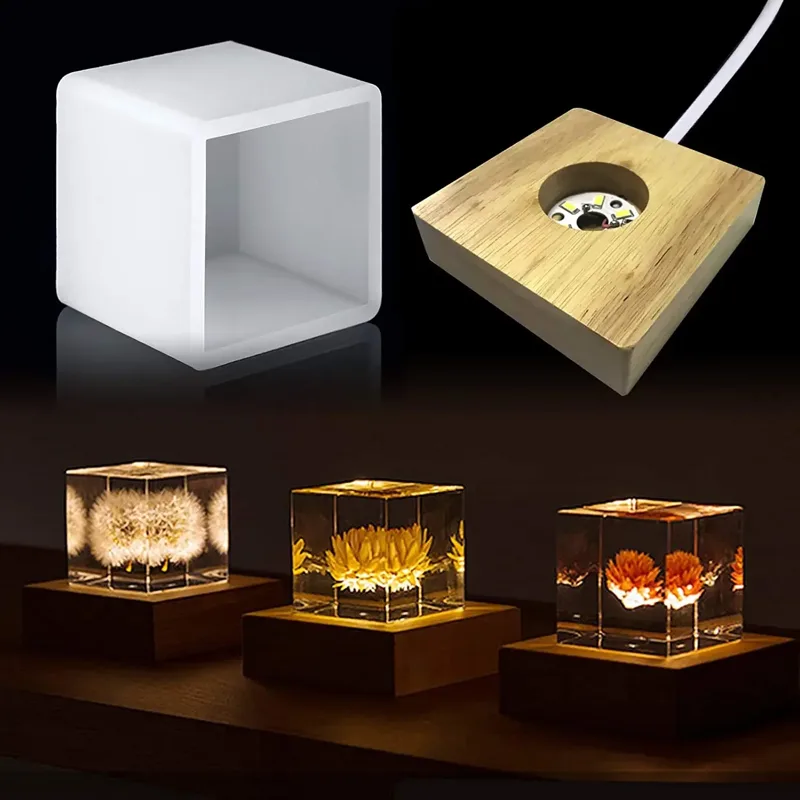 Molde de resina de luz cuadrad - Resin Art Equipment reseña y precio