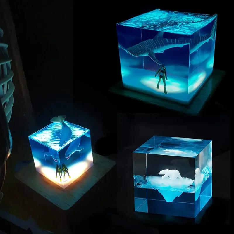 Molde de resina de luz cuadrad - Resin Art Equipment reseña y precio
