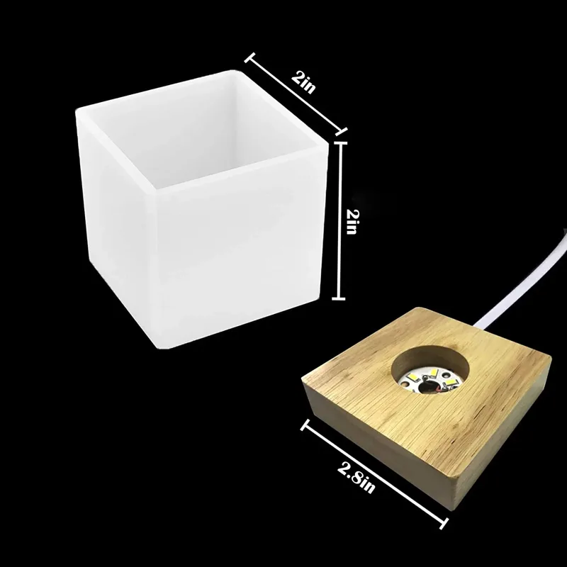 Molde de resina de luz cuadrad - Resin Art Equipment reseña y precio