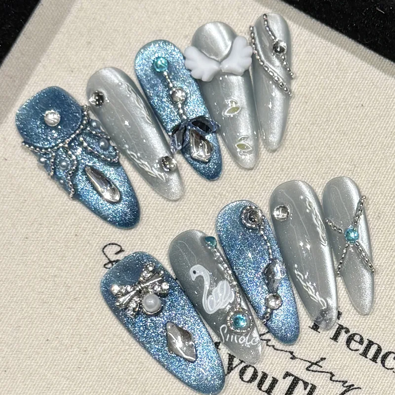 10 Uds. De uñas postizas hecha - Resin Art And Deco reseña y precio