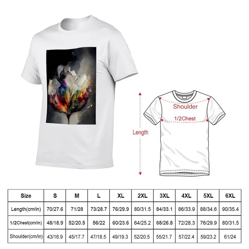 Tulip Symphony - Camiseta con  - Resin Art Alcohol Ink reseña y precio