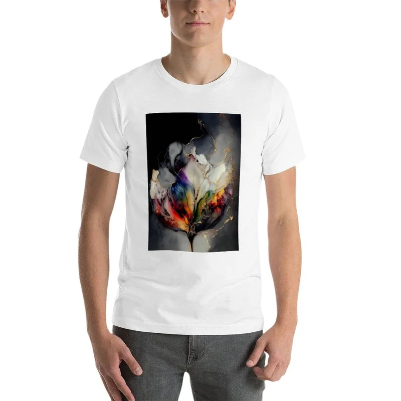 Tulip Symphony - Camiseta con  - Resin Art Alcohol Ink reseña y precio