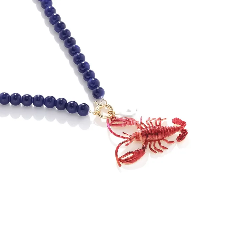 Collar de cuentas de langosta  - Resin Art Beach Theme reseña y precio