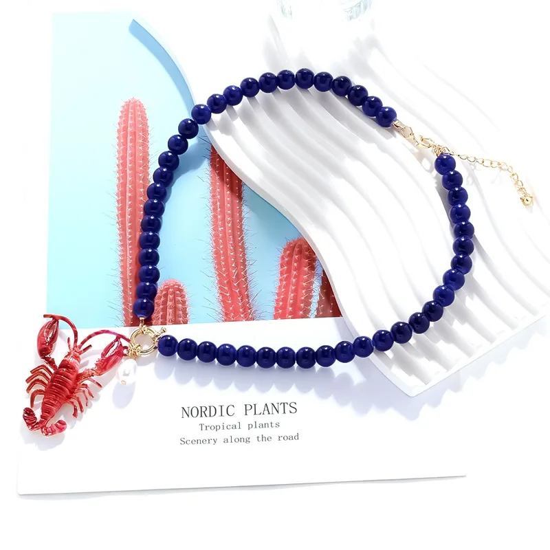 Collar de cuentas de langosta  - Resin Art Beach Theme reseña y precio