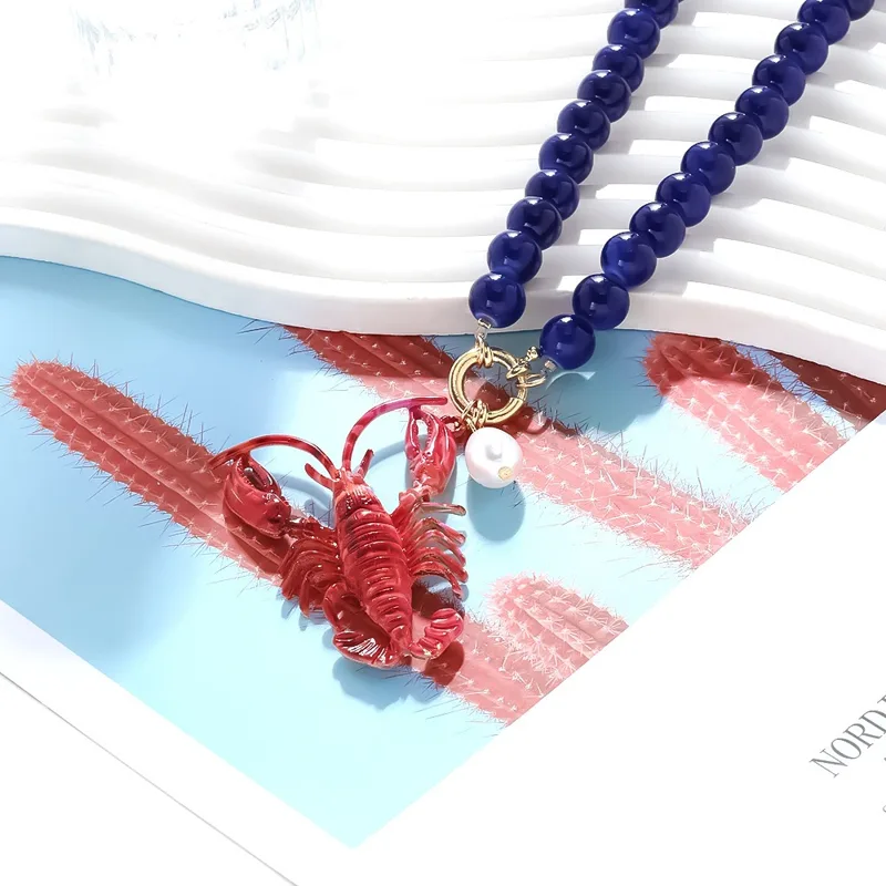Collar de cuentas de langosta  - Resin Art Beach Theme reseña y precio