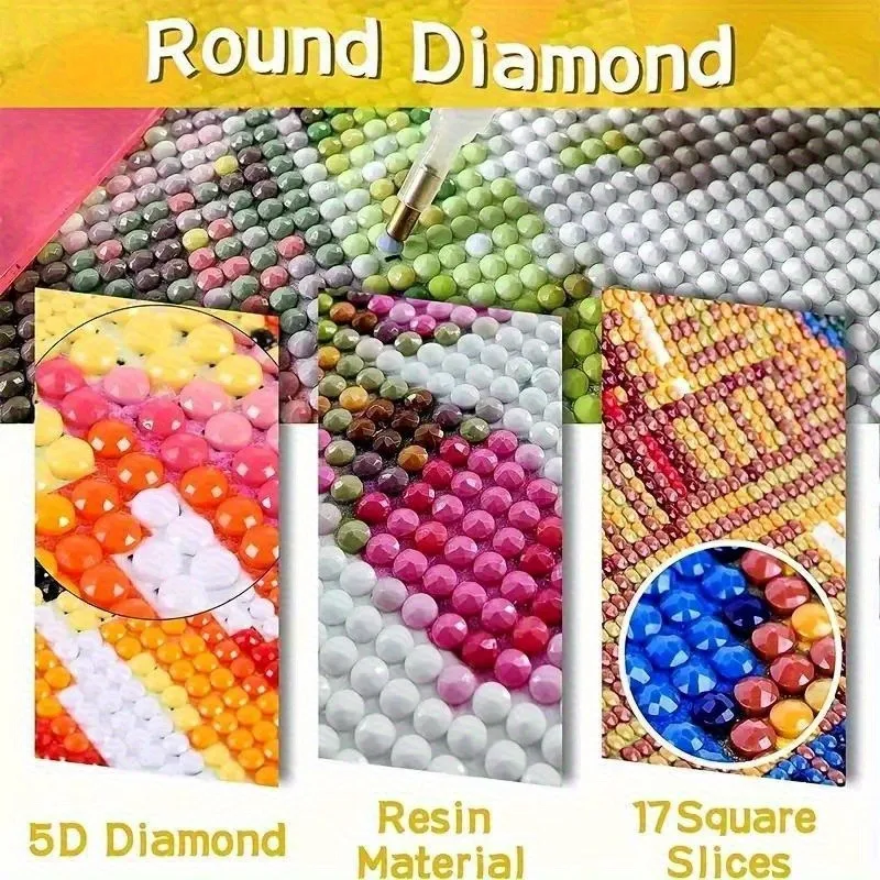 Arte de diamantes retro plano  - Resin Art Meaning reseña y precio