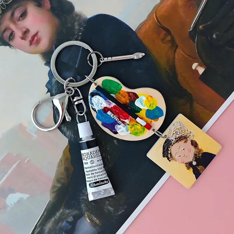 Chica con pendiente de perla V - Resin Art A Keychain reseña y precio