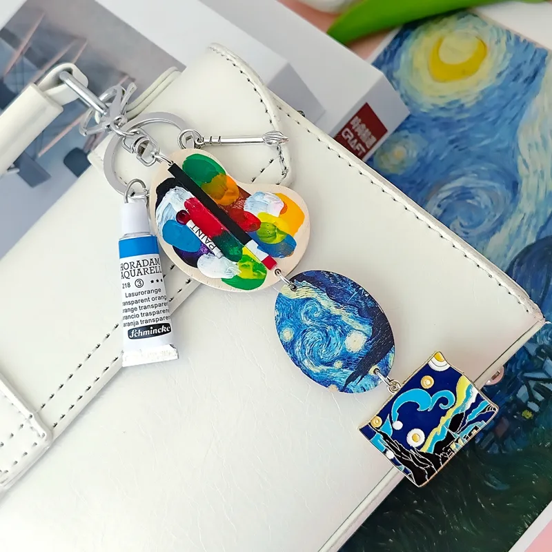 Chica con pendiente de perla V - Resin Art A Keychain reseña y precio