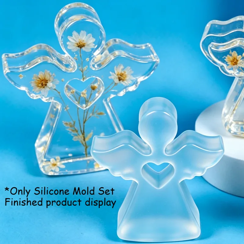 Molde de silicona hueco de áng - Resin Art Heart reseña y precio