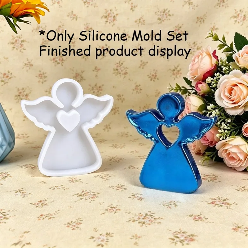 Molde de silicona hueco de áng - Resin Art Heart reseña y precio