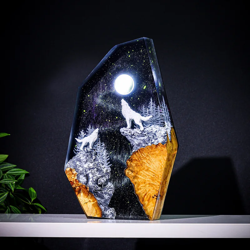 Lámpara de Mesa de Resina con  - Resin Art And Decor reseña y precio