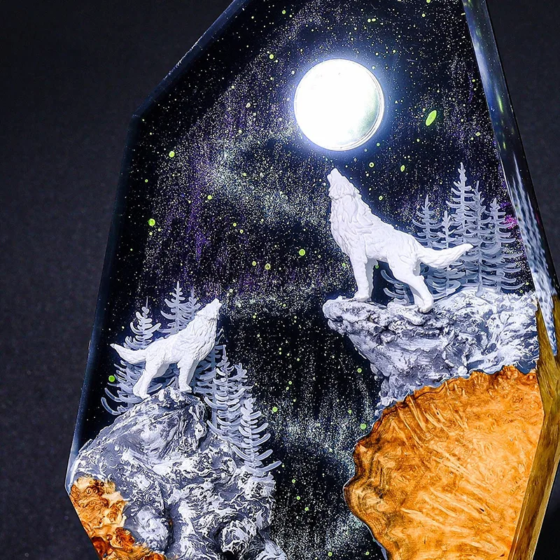 Lámpara de Mesa de Resina con  - Resin Art And Decor reseña y precio