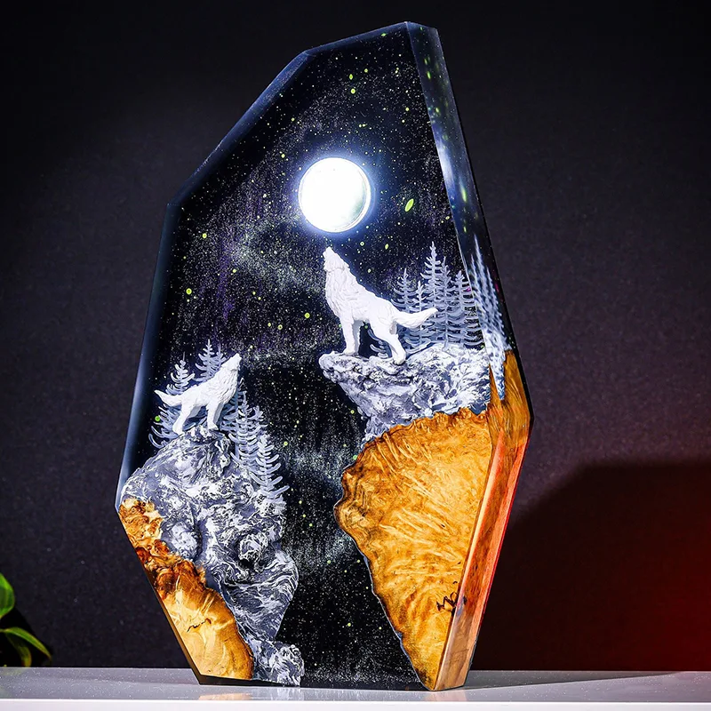 Lámpara de Mesa de Resina con  - Resin Art And Decor reseña y precio
