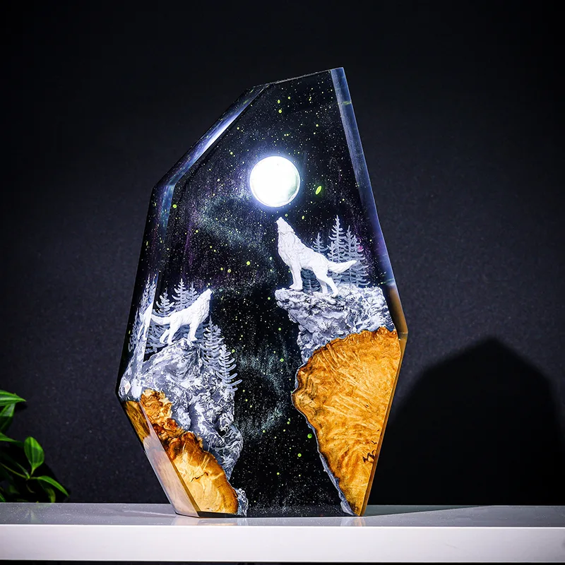 Lámpara de Mesa de Resina con  - Resin Art And Decor reseña y precio