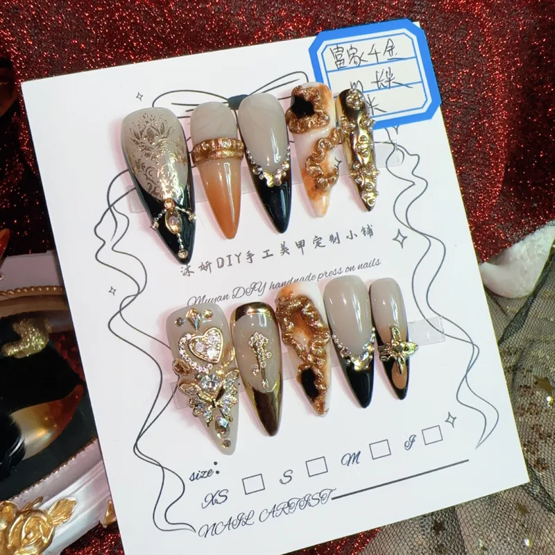 Juego de uñas Rich Lady de luj - Resin Art Accessories reseña y precio