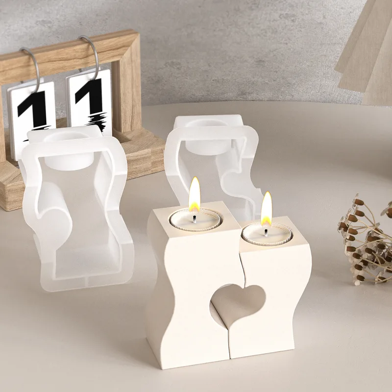 S corazón candelabro moldes de - Resin Art Heart reseña y precio