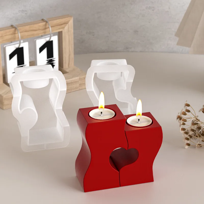 S corazón candelabro moldes de - Resin Art Heart reseña y precio