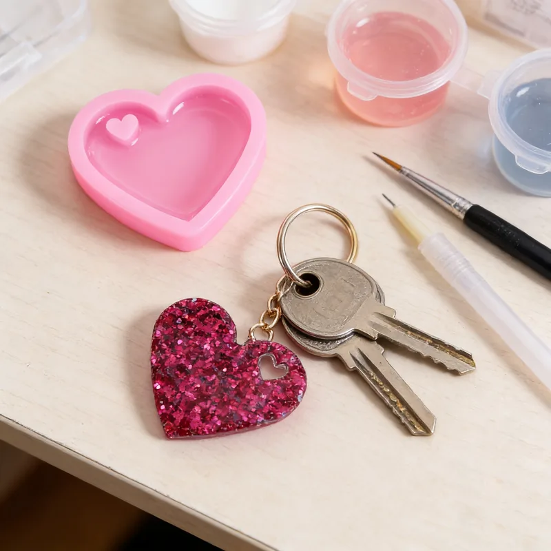 Molde de silicona de resina, 2 - Resin Art A Keychain reseña y precio
