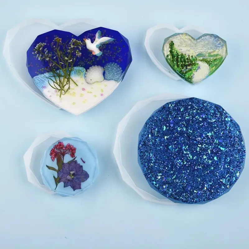 Molde de silicona para posavas - Resin Art Heart reseña y precio