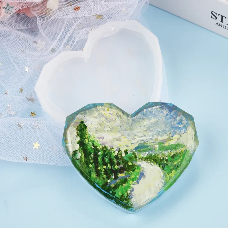 Molde de silicona para posavas - Resin Art Heart reseña y precio